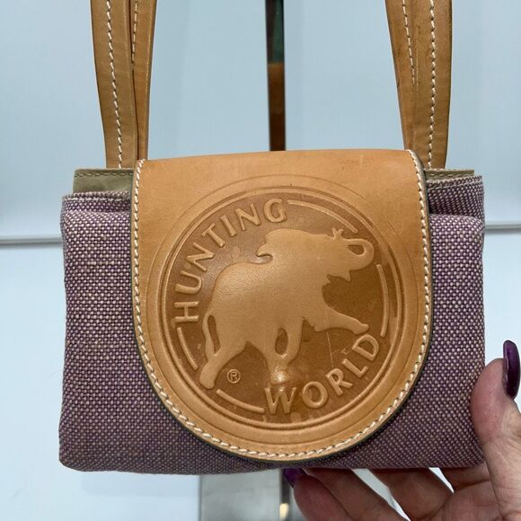 Hunting World Made in Italy Foldable Tote Bag Shoulder Bag Cotton Linen Blend x - Picture 1 of 14